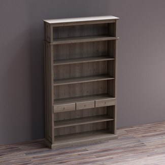 Шкаф книжный, 3 регулируемых, 1 фиксированная полки, 3 ящика, арт. 3.30.01